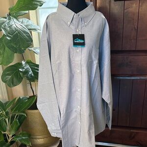 Tri-Mountain New Men's Blue Button-Down Shirt Size 3X-Large